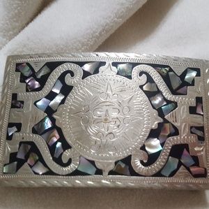 Vintage mother of pearl belt buckle